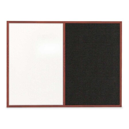 United Visual Products Slim Style Indoor Enclosed Corkboard, 48 UVRDS48SBH-WHITE-BUFF